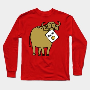 Ox Says Hello in the Year of the Ox Long Sleeve T-Shirt